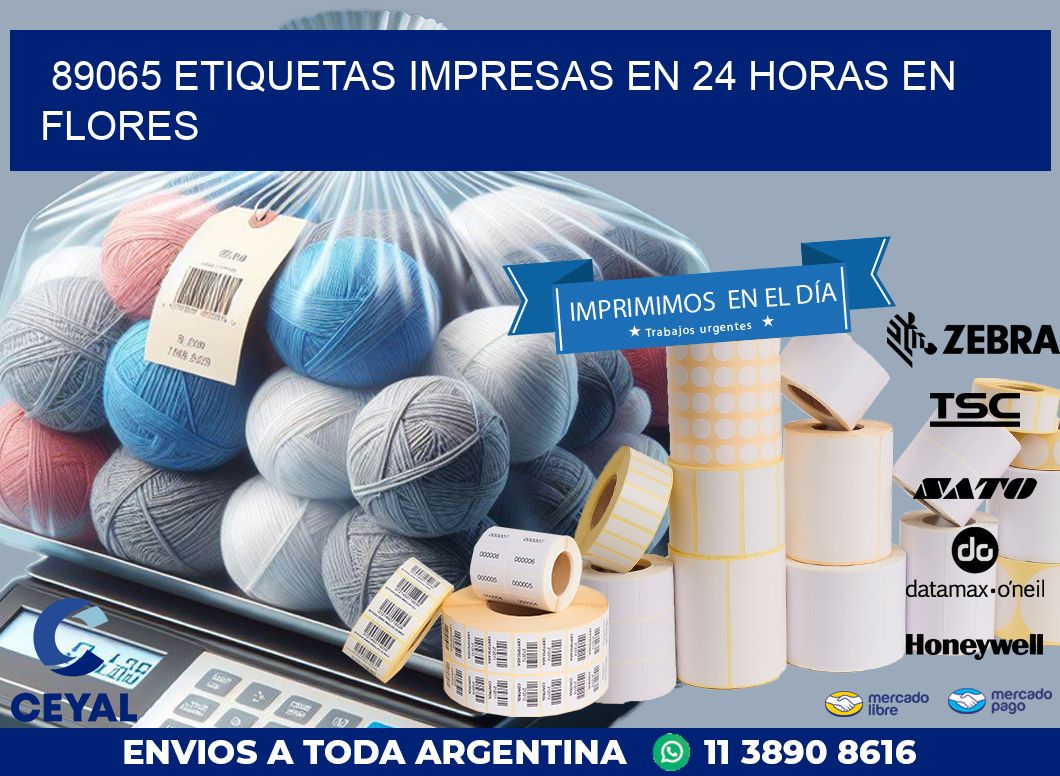 89065 ETIQUETAS IMPRESAS EN 24 HORAS EN FLORES