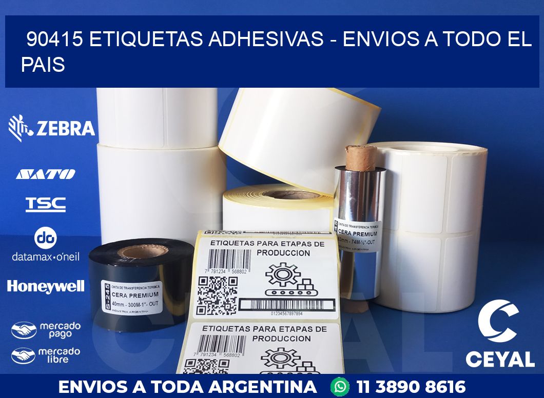 90415 ETIQUETAS ADHESIVAS - ENVIOS A TODO EL PAIS