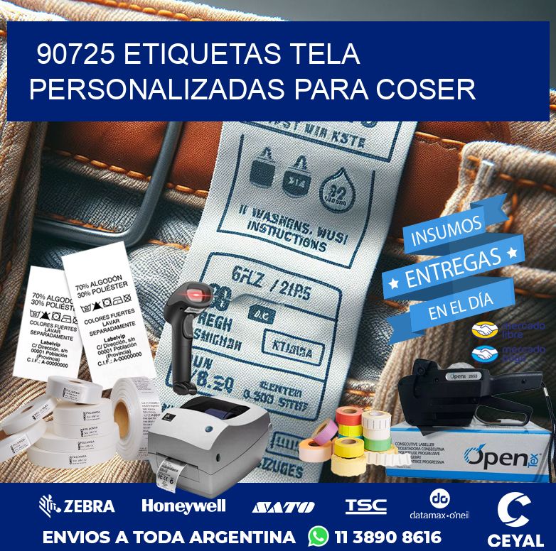 90725 ETIQUETAS TELA PERSONALIZADAS PARA COSER
