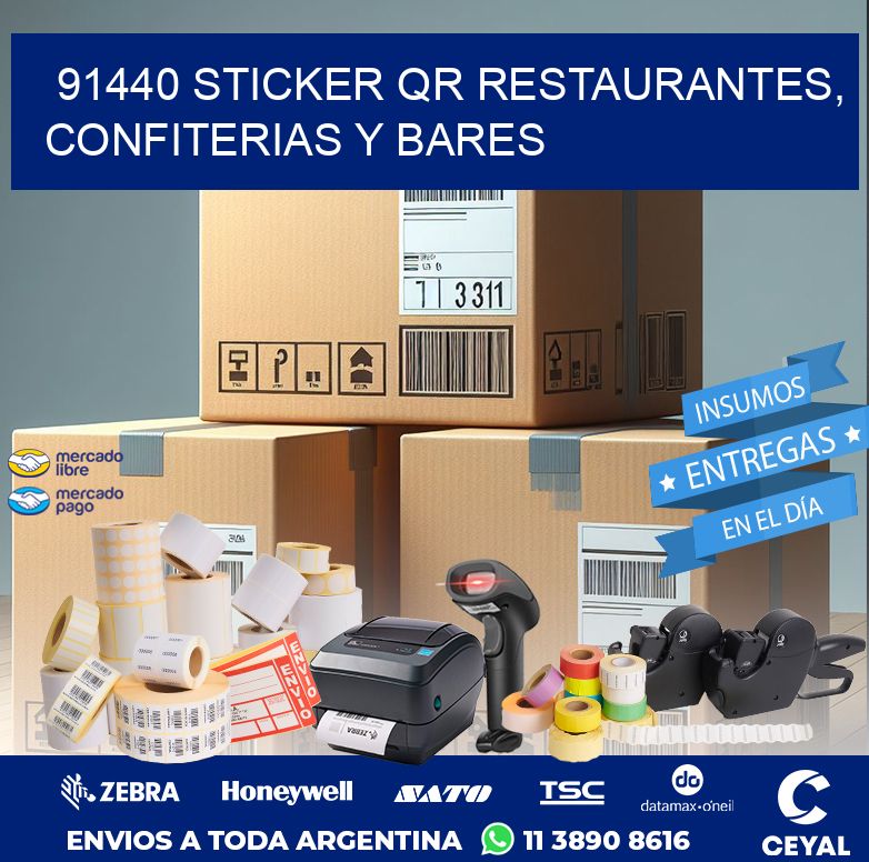 91440 STICKER QR RESTAURANTES, CONFITERIAS Y BARES