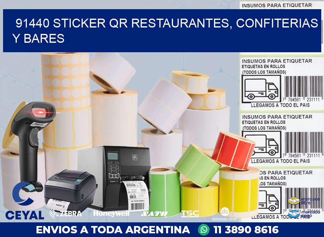 91440 STICKER QR RESTAURANTES, CONFITERIAS Y BARES