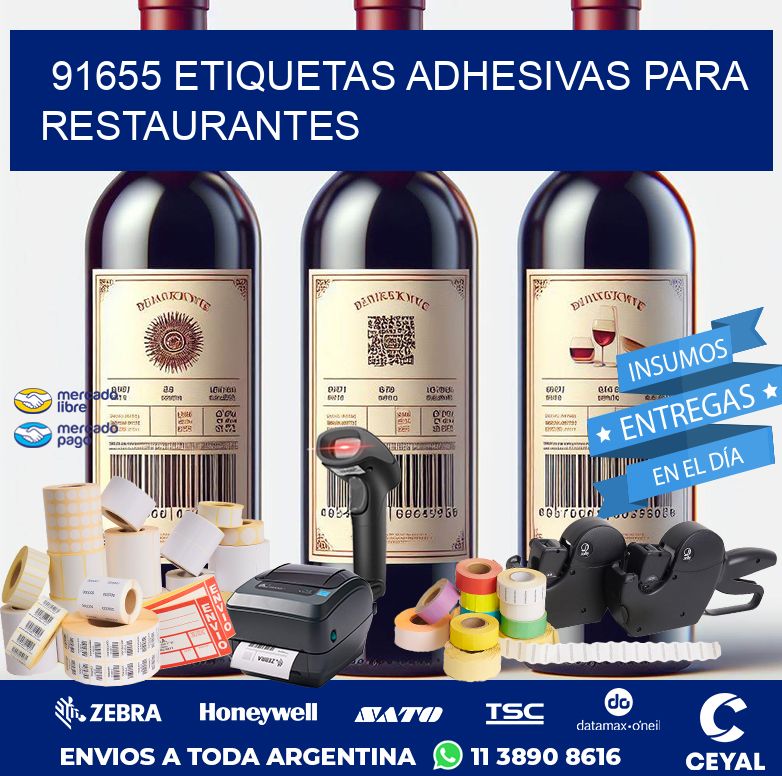 91655 ETIQUETAS ADHESIVAS PARA RESTAURANTES