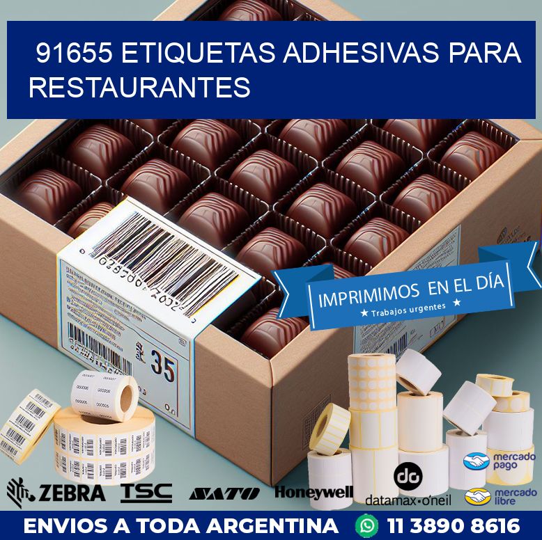 91655 ETIQUETAS ADHESIVAS PARA RESTAURANTES