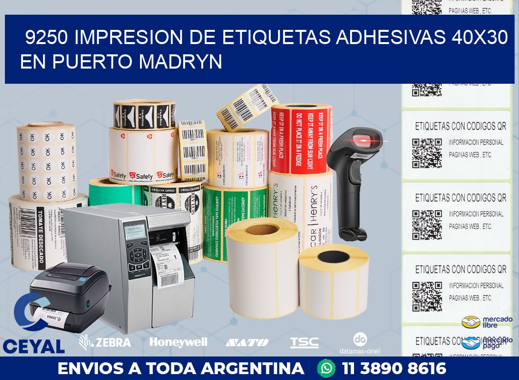 9250 IMPRESION DE ETIQUETAS ADHESIVAS 40X30 EN PUERTO MADRYN