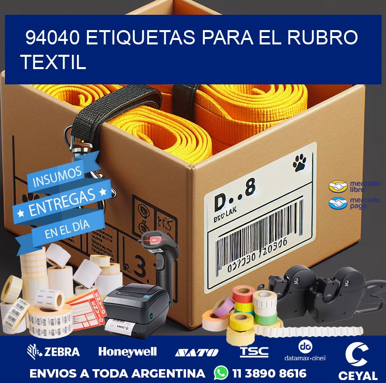 94040 ETIQUETAS PARA EL RUBRO TEXTIL