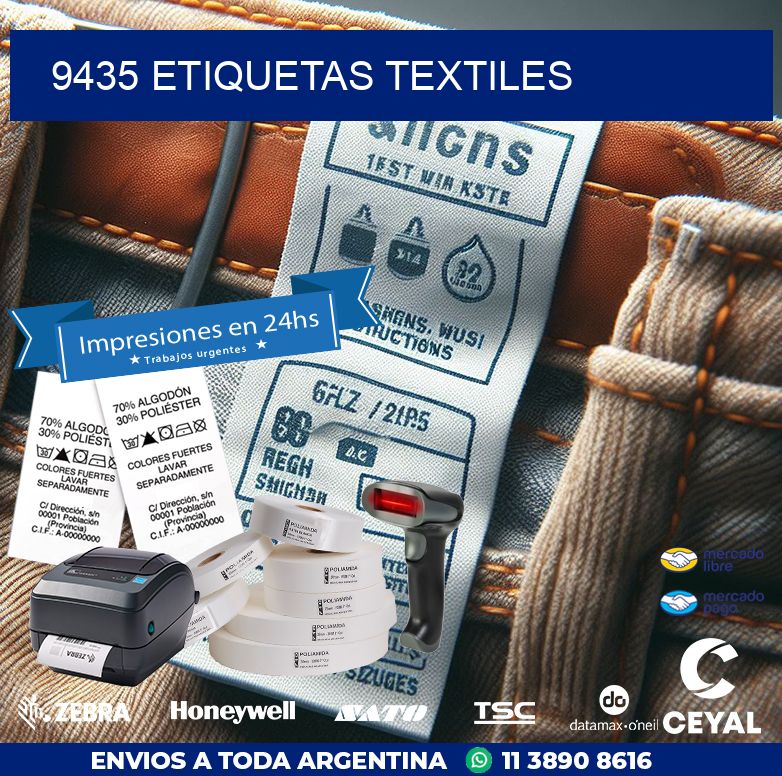 9435 ETIQUETAS TEXTILES