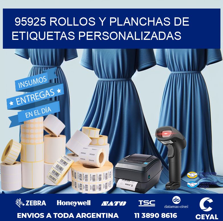 95925 ROLLOS Y PLANCHAS DE ETIQUETAS PERSONALIZADAS
