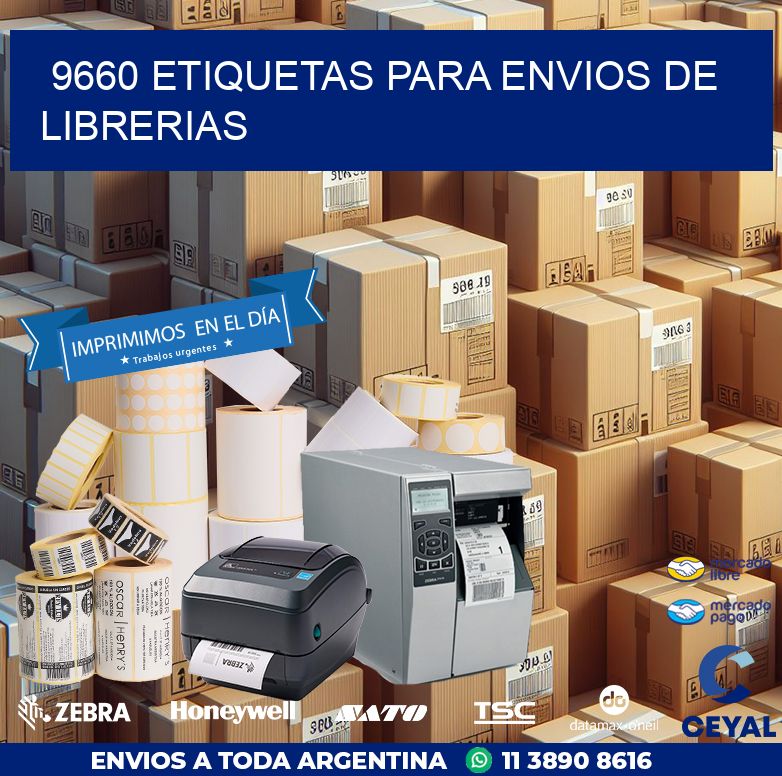 9660 ETIQUETAS PARA ENVIOS DE LIBRERIAS