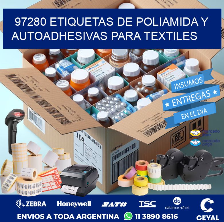 97280 ETIQUETAS DE POLIAMIDA Y AUTOADHESIVAS PARA TEXTILES
