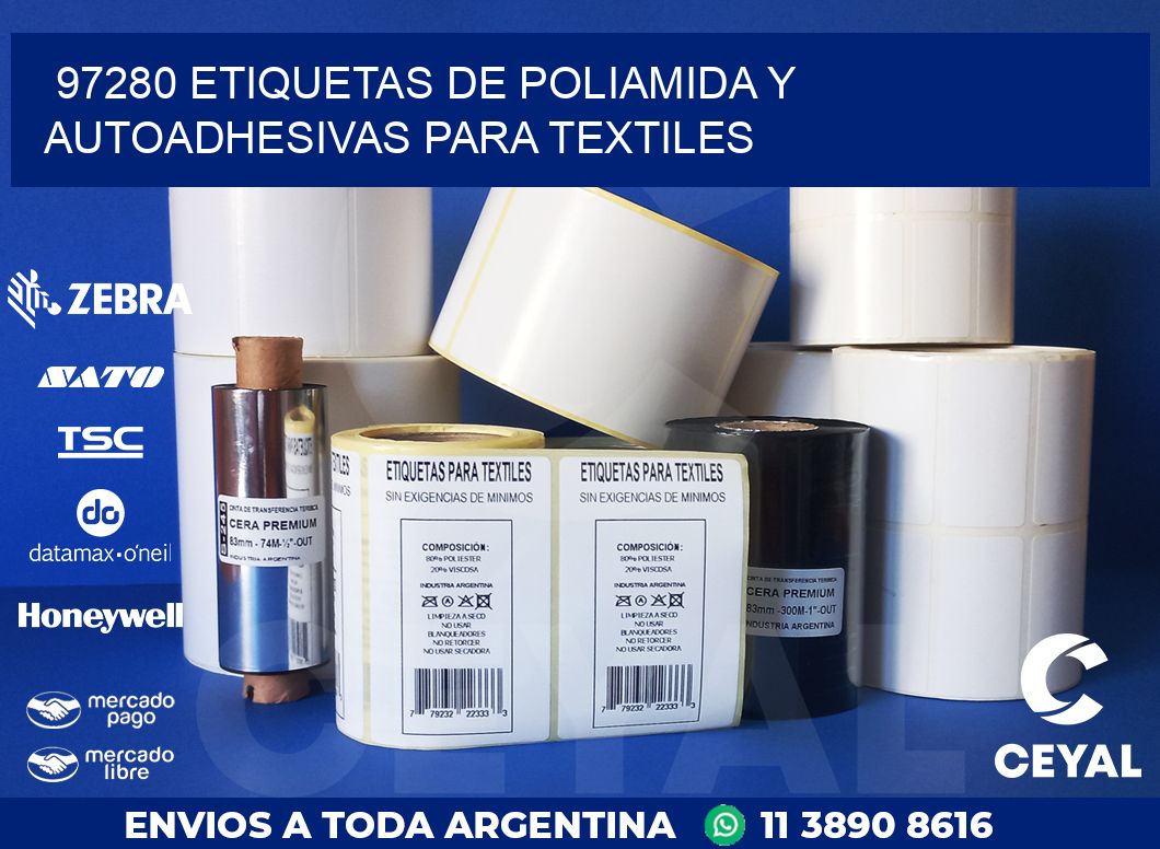 97280 ETIQUETAS DE POLIAMIDA Y AUTOADHESIVAS PARA TEXTILES