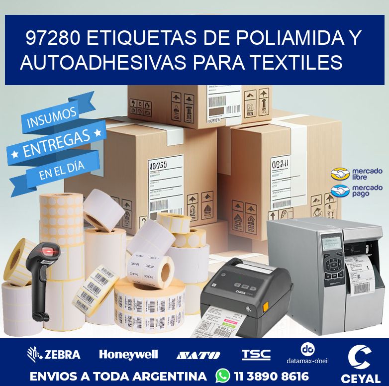 97280 ETIQUETAS DE POLIAMIDA Y AUTOADHESIVAS PARA TEXTILES