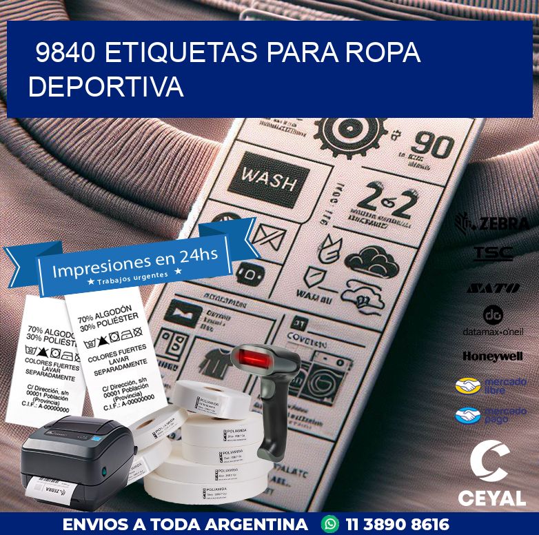 9840 ETIQUETAS PARA ROPA DEPORTIVA