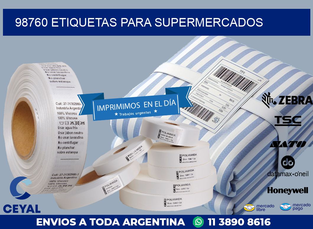 98760 ETIQUETAS PARA SUPERMERCADOS