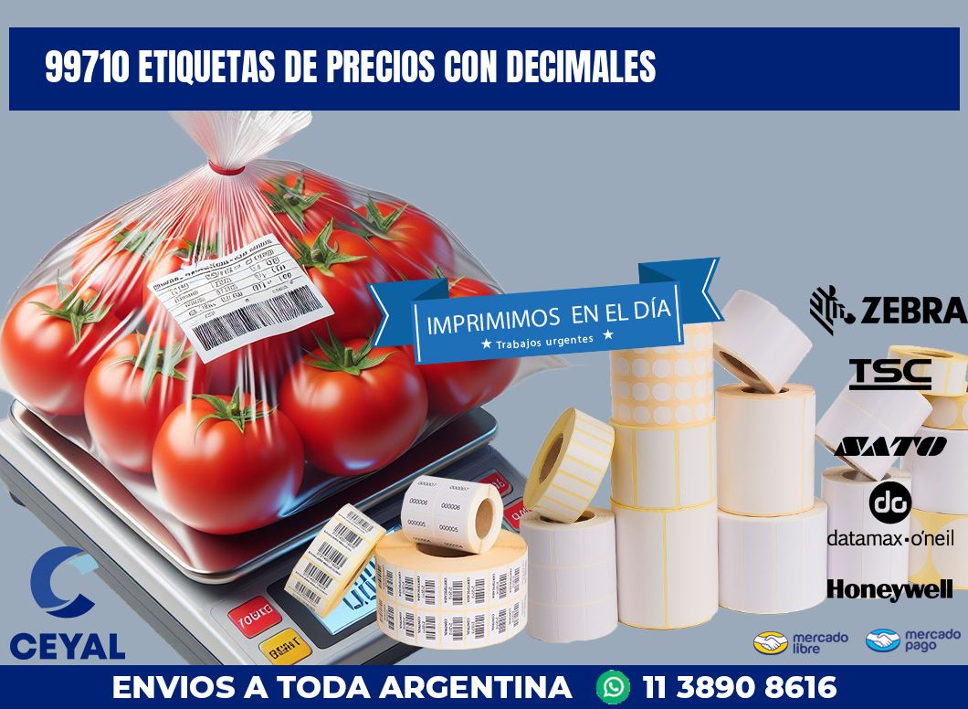 99710 ETIQUETAS DE PRECIOS CON DECIMALES