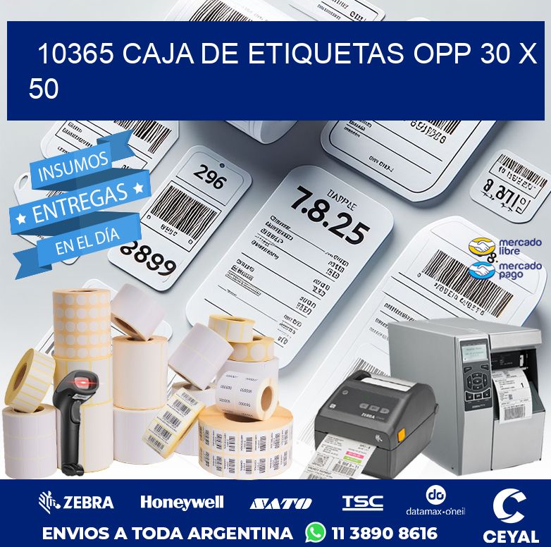 10365 CAJA DE ETIQUETAS OPP 30 X 50