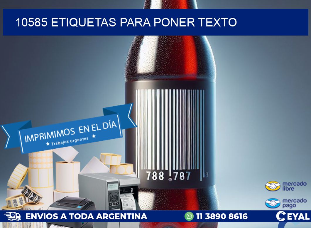 10585 ETIQUETAS PARA PONER TEXTO