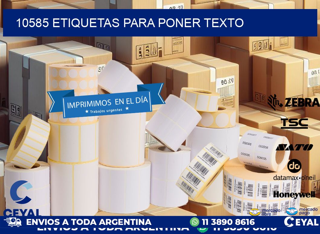 10585 ETIQUETAS PARA PONER TEXTO