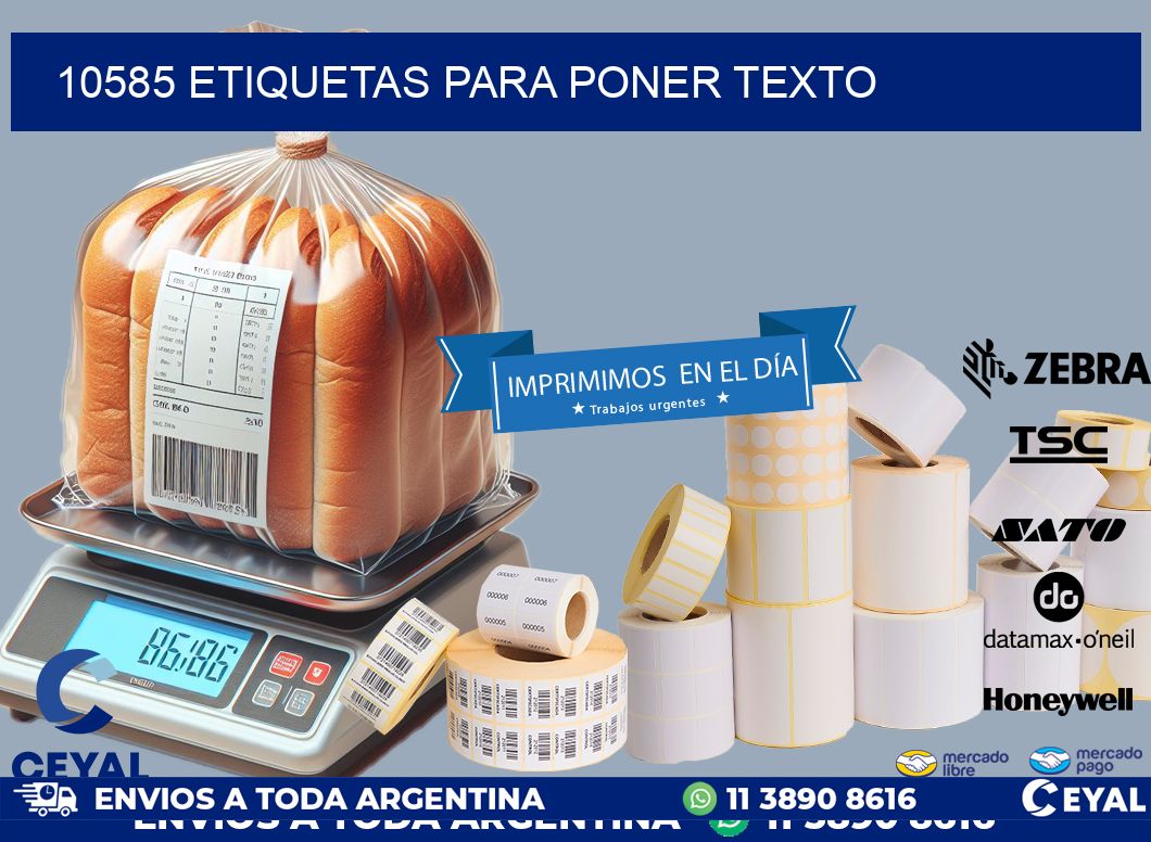 10585 ETIQUETAS PARA PONER TEXTO