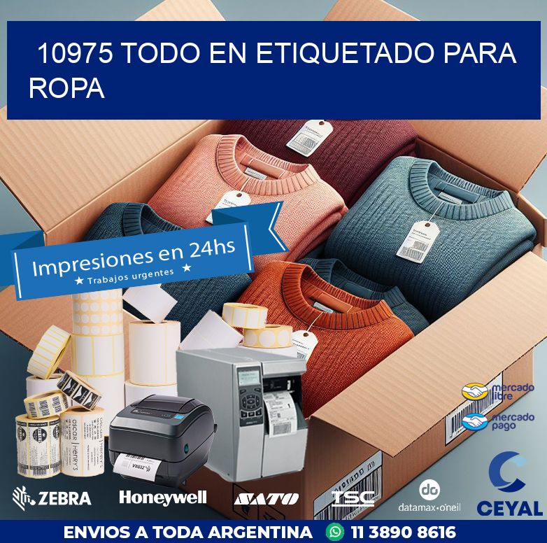 10975 TODO EN ETIQUETADO PARA ROPA