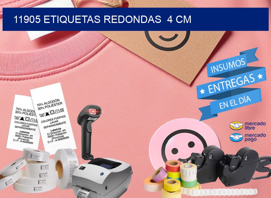 11905 ETIQUETAS REDONDAS  4 CM
