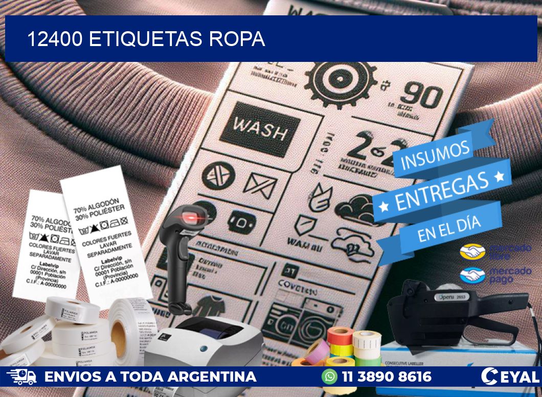12400 ETIQUETAS ROPA