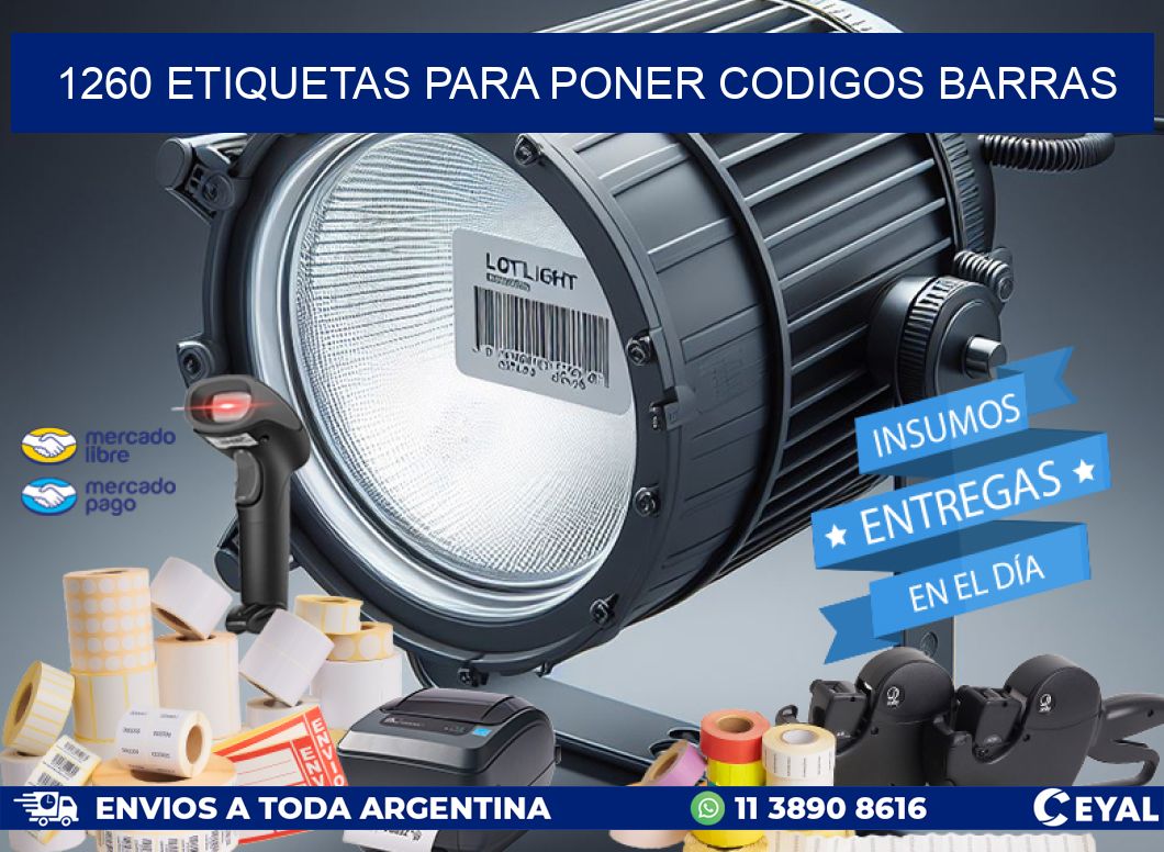 1260 ETIQUETAS PARA PONER CODIGOS BARRAS