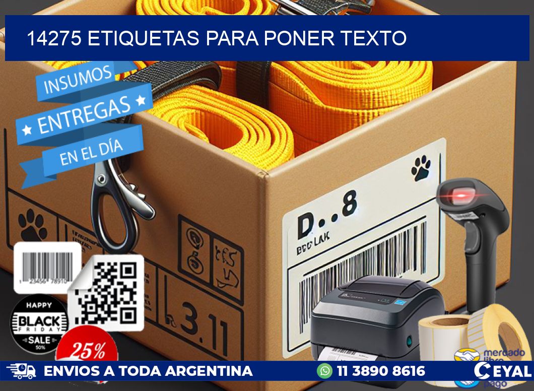 14275 ETIQUETAS PARA PONER TEXTO