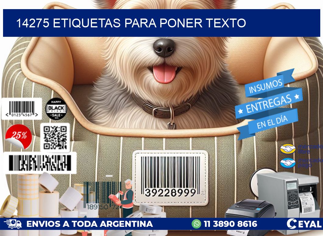 14275 ETIQUETAS PARA PONER TEXTO