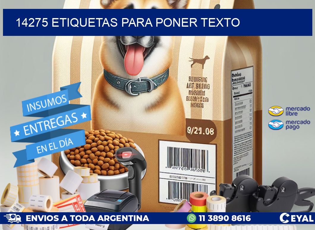 14275 ETIQUETAS PARA PONER TEXTO
