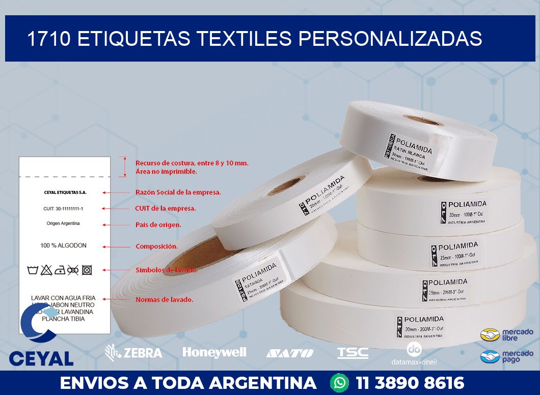 1710 ETIQUETAS TEXTILES PERSONALIZADAS