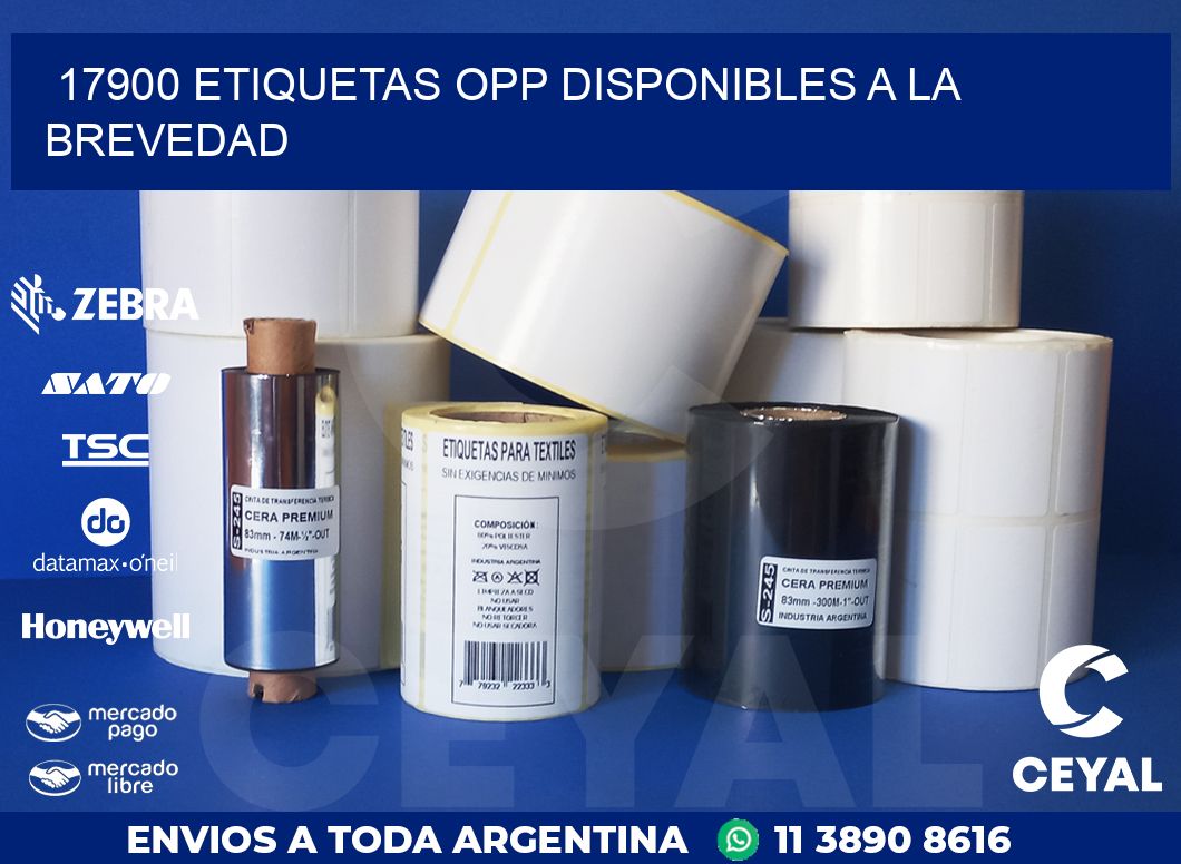 17900 ETIQUETAS OPP DISPONIBLES A LA BREVEDAD