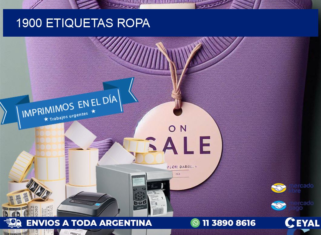 1900 ETIQUETAS ROPA