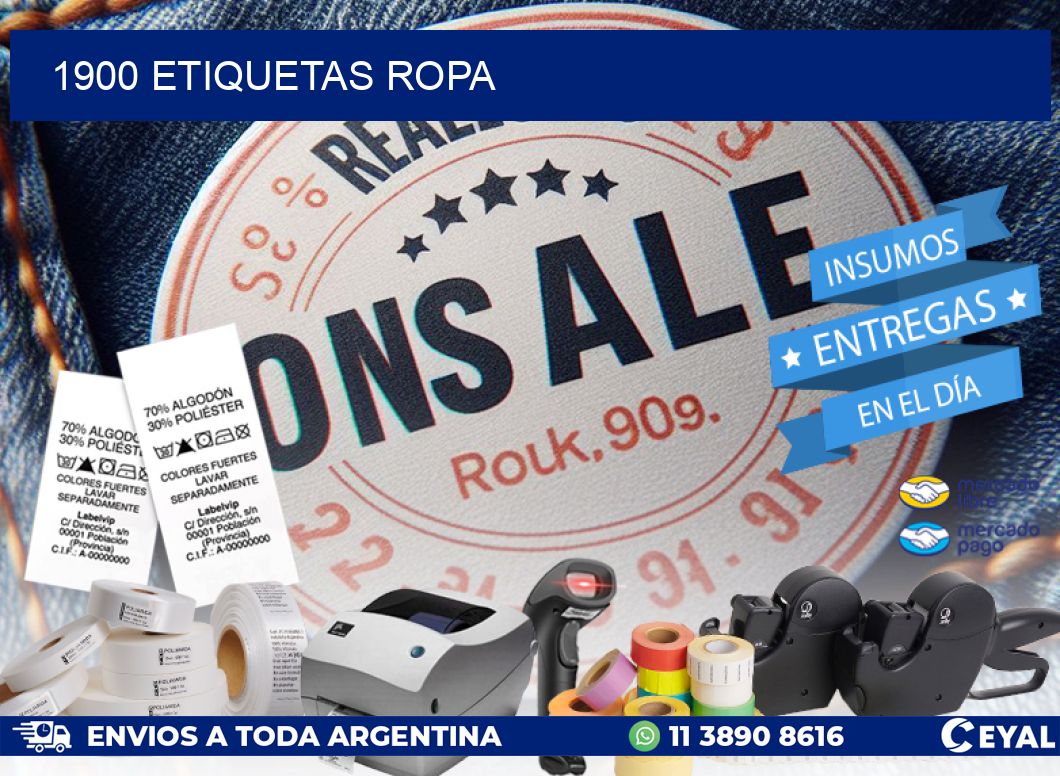 1900 ETIQUETAS ROPA