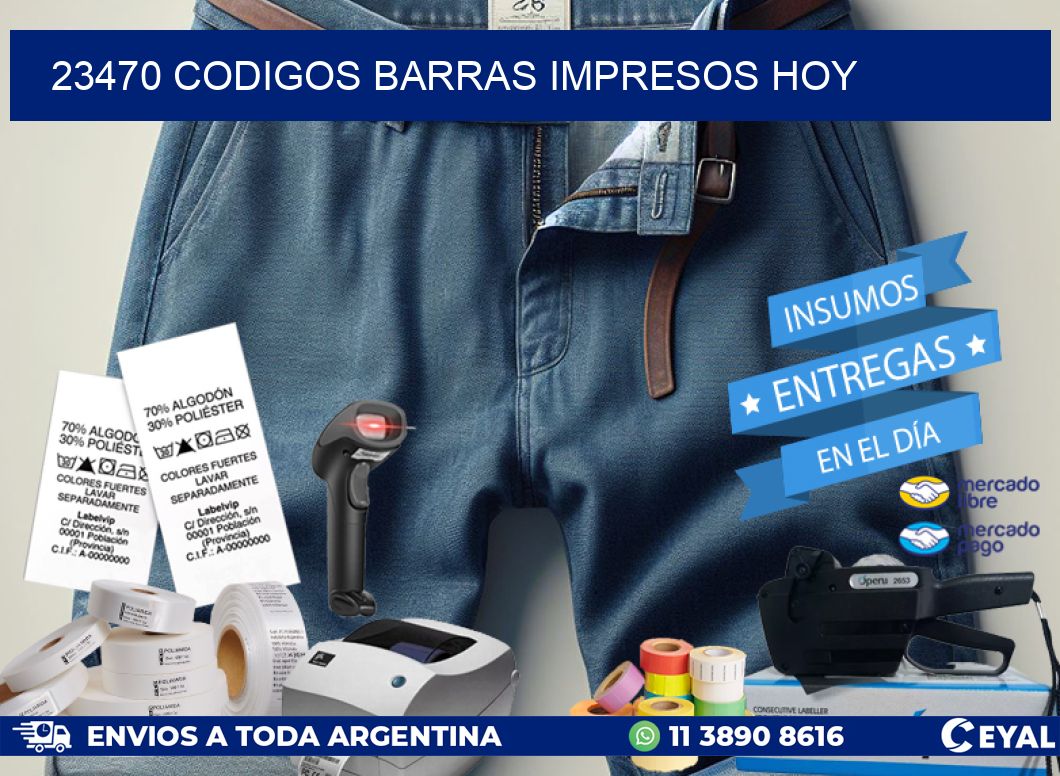 23470 CODIGOS BARRAS IMPRESOS HOY