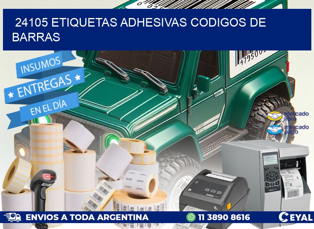24105 ETIQUETAS ADHESIVAS CODIGOS DE BARRAS