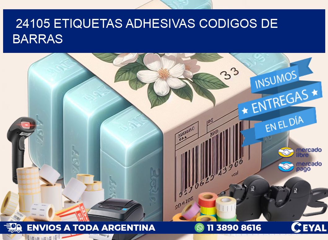 24105 ETIQUETAS ADHESIVAS CODIGOS DE BARRAS