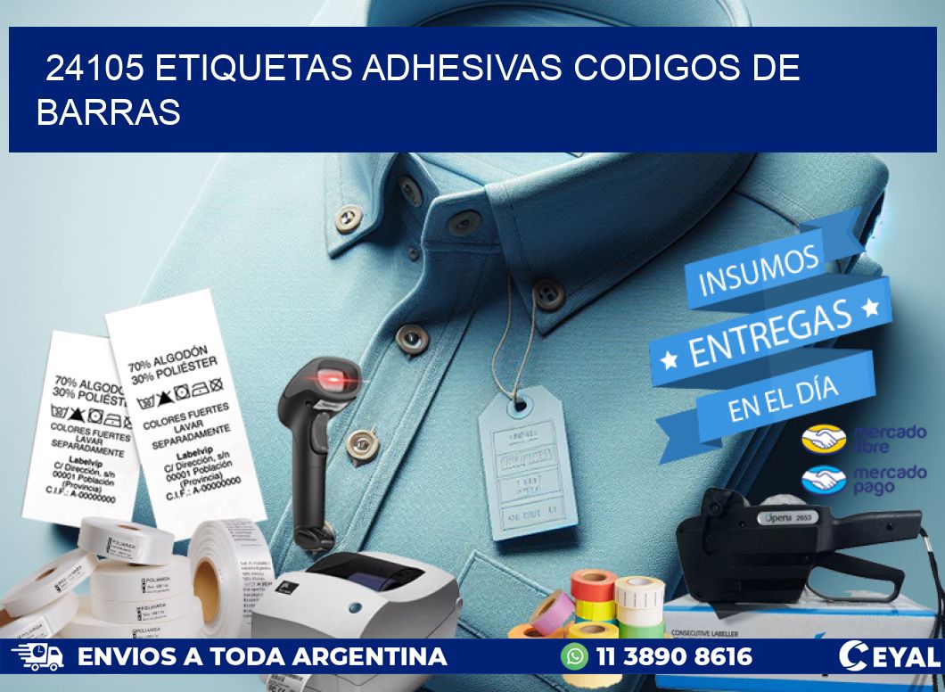 24105 ETIQUETAS ADHESIVAS CODIGOS DE BARRAS