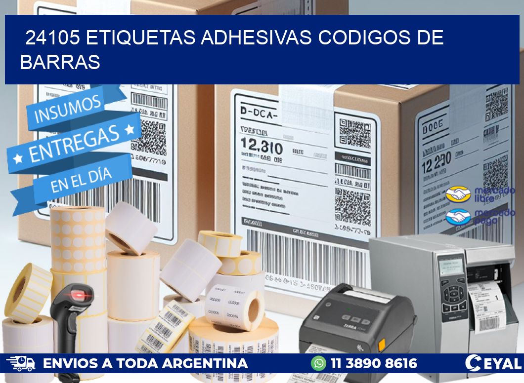 24105 ETIQUETAS ADHESIVAS CODIGOS DE BARRAS