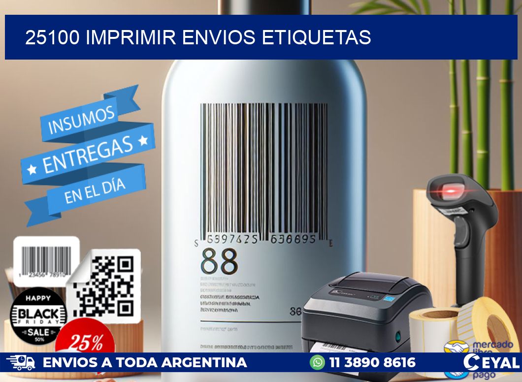 25100 imprimir envios etiquetas