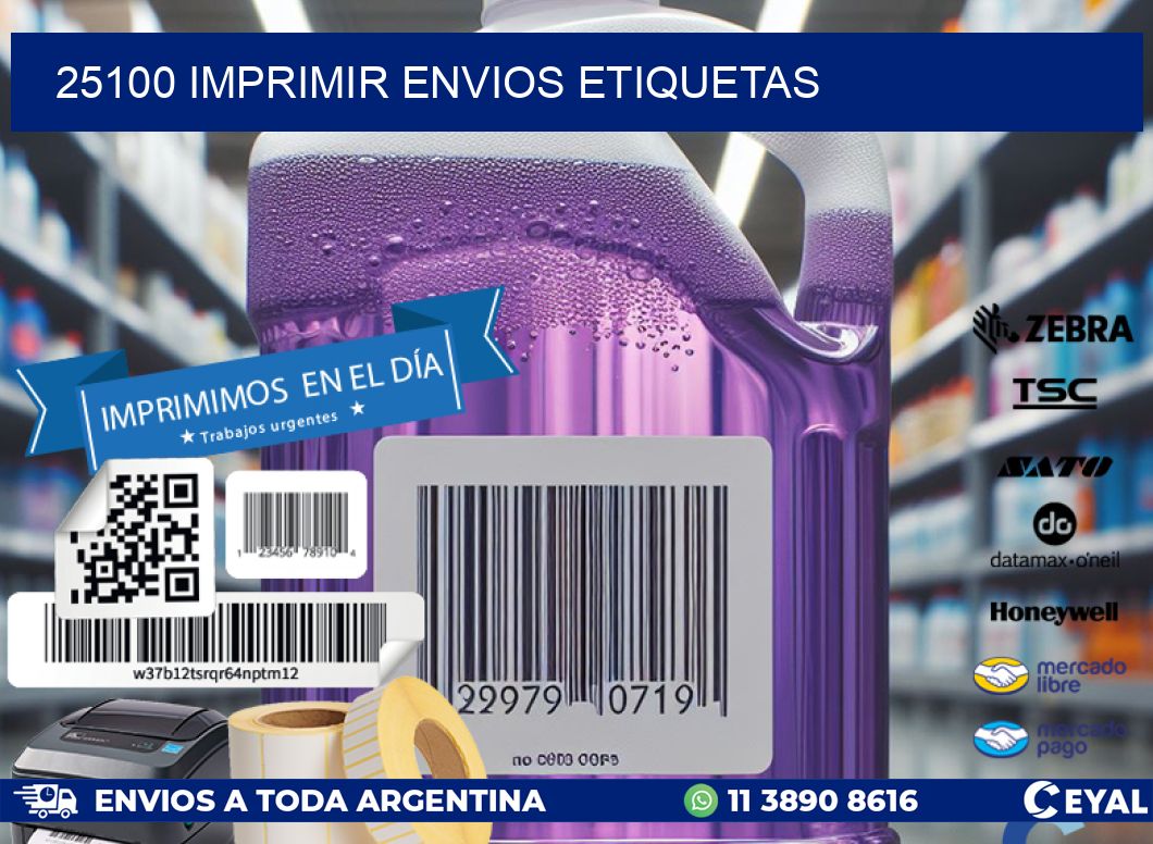 25100 imprimir envios etiquetas
