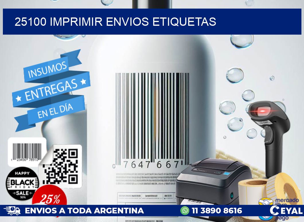 25100 imprimir envios etiquetas