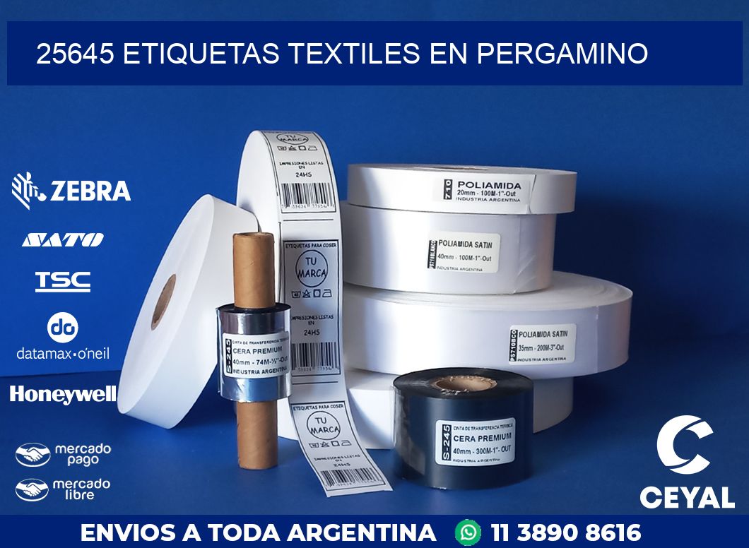 25645 ETIQUETAS TEXTILES EN PERGAMINO