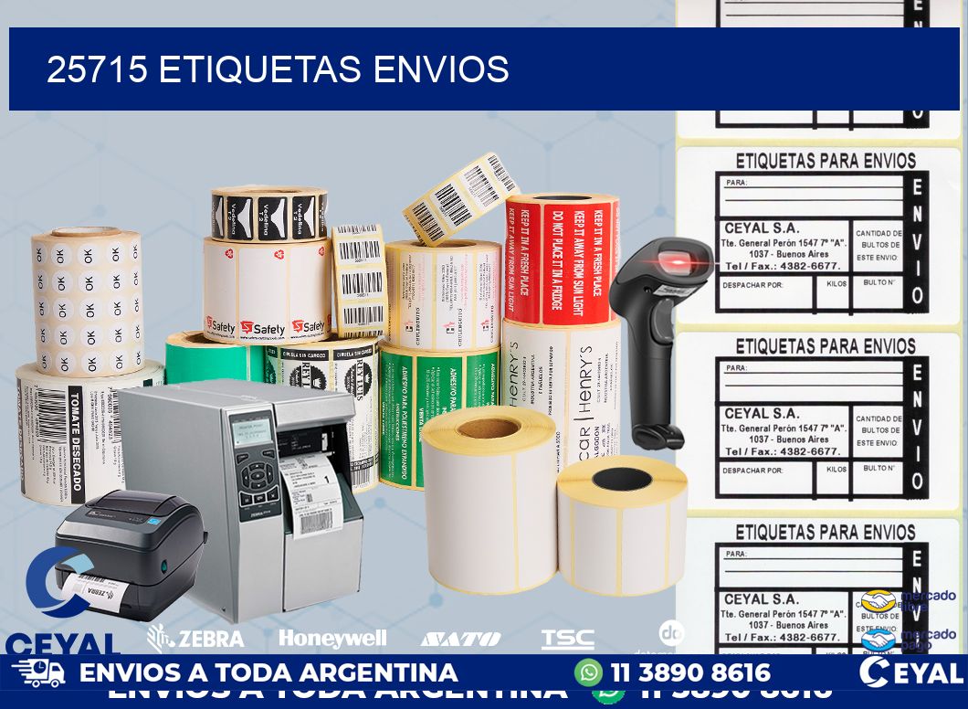 25715 etiquetas envios