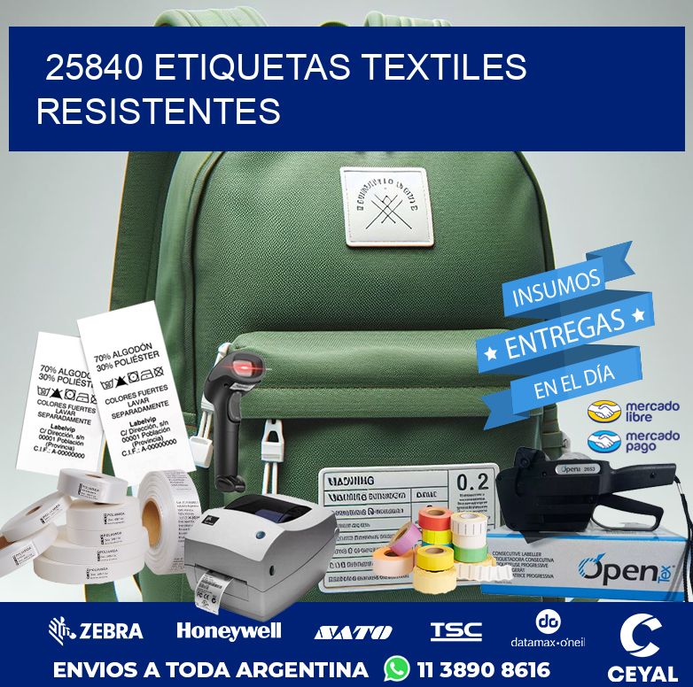 25840 ETIQUETAS TEXTILES RESISTENTES