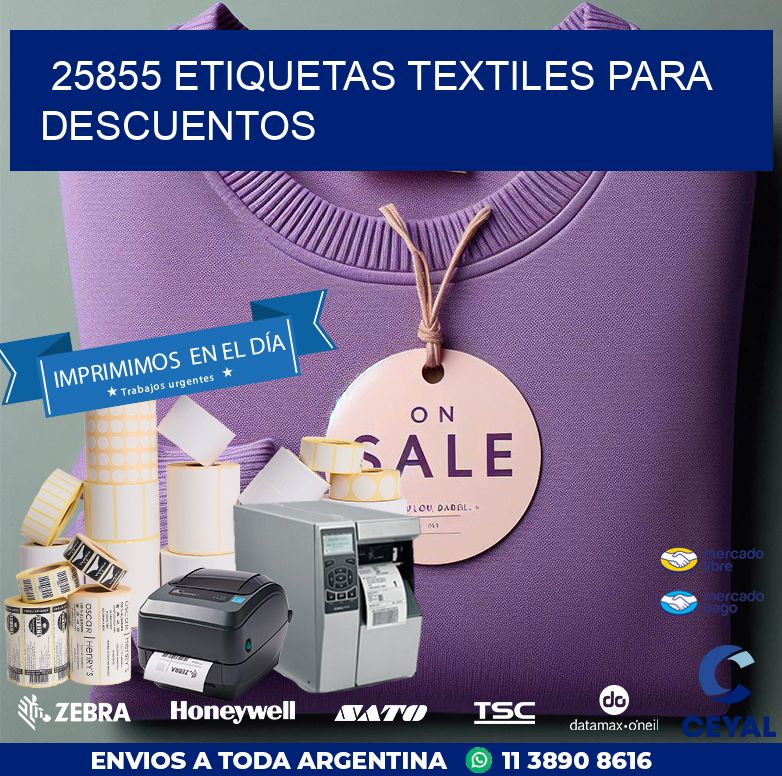 25855 ETIQUETAS TEXTILES PARA DESCUENTOS