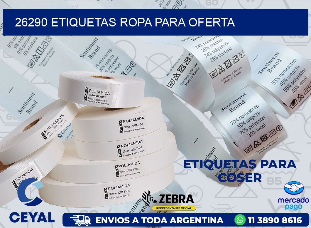 26290 ETIQUETAS ROPA PARA OFERTA