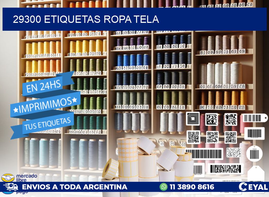 29300 ETIQUETAS ROPA TELA