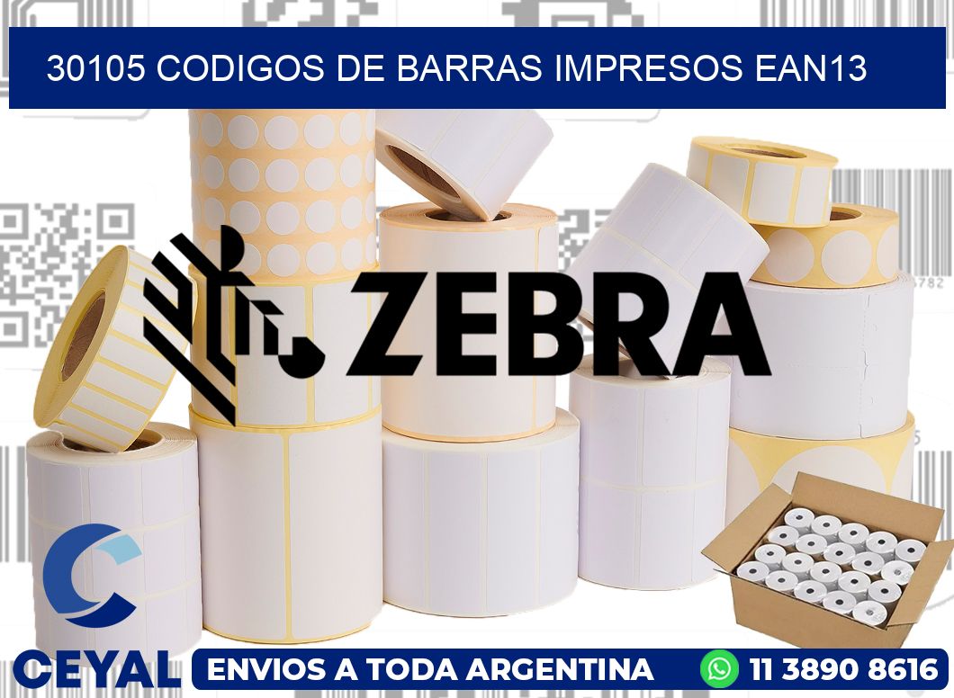 30105 codigos de barras impresos ean13