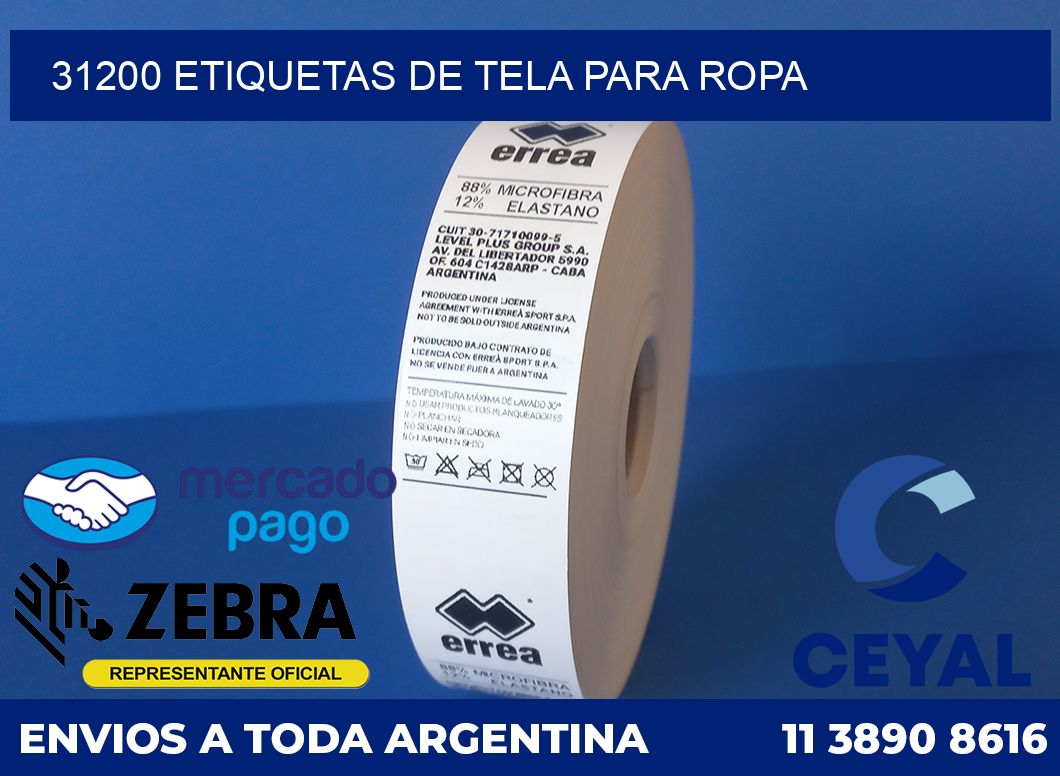 31200 ETIQUETAS DE TELA PARA ROPA