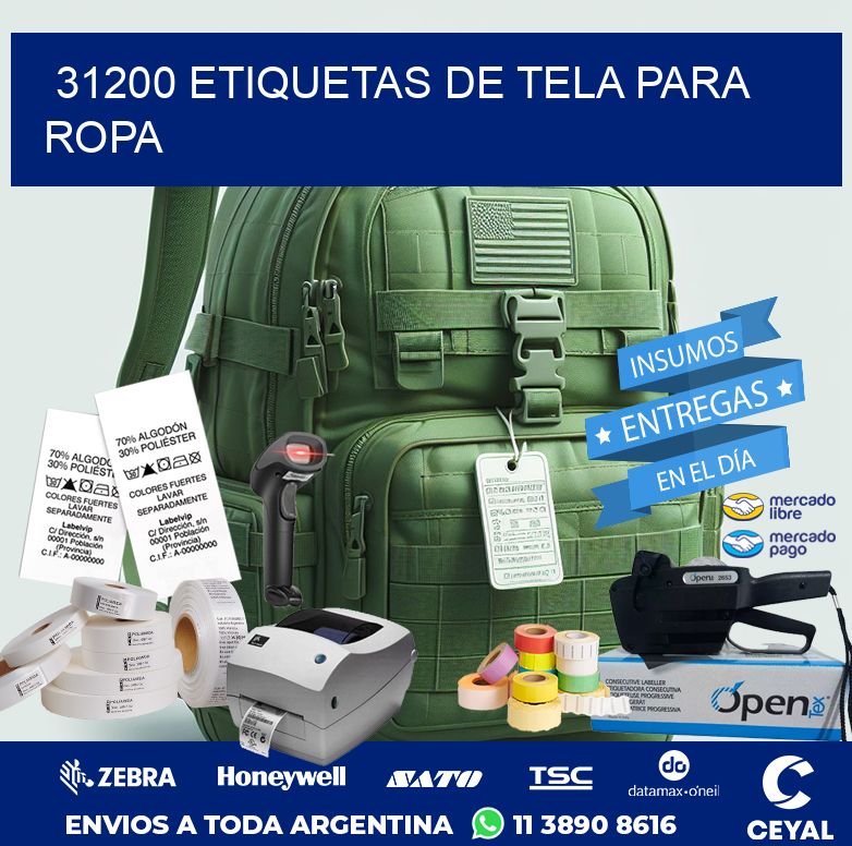 31200 ETIQUETAS DE TELA PARA ROPA